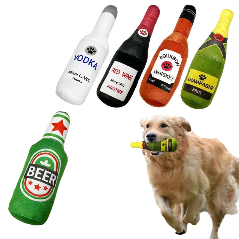 Stofftier - Flasche (5 Ausführungen)